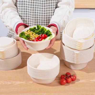 China Disposable Eco-Friendly Eco-Friendly Cornstarch Biodegradable Bowl Disposable Round Bowls For Salad Soup Use for sale