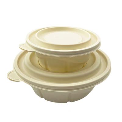 China Disposable Customizable Eco Friendly Biodegradable Cornstarch Take Out Bowl Plastic Food Container for sale