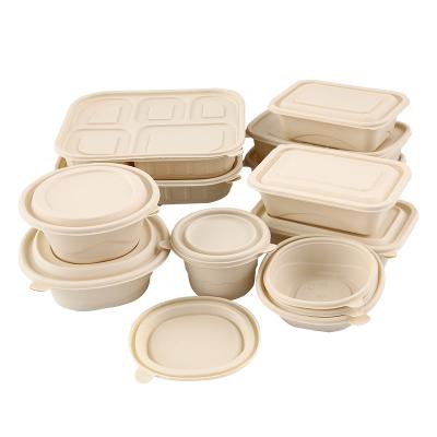 China Disposable Customizable Eco Friendly Biodegradable Cornstarch Take Out Bowl Plastic Food Container for sale