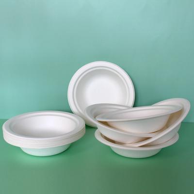 China Disposable Eco-friendly Compostable Biodegradable Paper Rolls Cat Dog Food Water Feed Bagasse Pet Bowl for sale