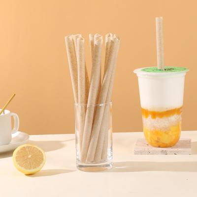 China PLA Logo Disposable Sugarcane Straws For Custom Made Eco Friendly Juice Milk Tea Drinking for sale