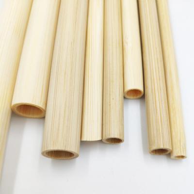 China 100% Eco Friendly Biodegradable Coconut Straws Disposable Bamboo Straws With Custom Logo for sale