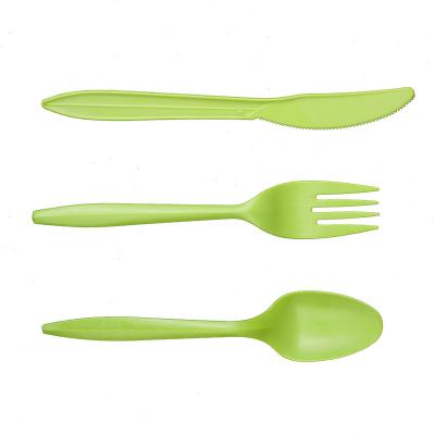 China Disposable Cutlery Eco Cornstarch Cutlery Fork Spoon Plastic Biodegradable Eco Friendly Disposable Knife Cutlery for sale