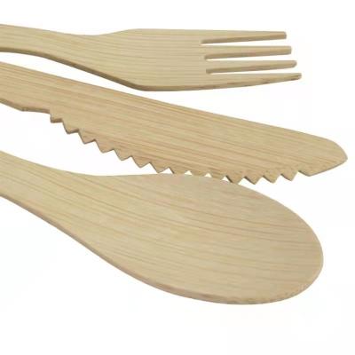 China Disposable Biodegradable Biodegradable Eco Friendly Disposable Spoon Eco Friendly Bamboo Knife Fork Cutlery for sale