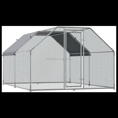 China Easy and Quick Installation Metal Detachable Chicken Cage Large for Outdoor Walk-in Cage Hen Run Spire Shaped Poultry Cage with Raincoat for sale