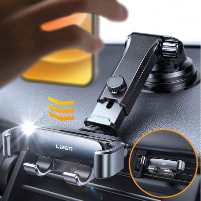 China Adjustable Lisen Magnet Car Phone Holder Magnetic Car Phone Mount Super Strong Black for sale