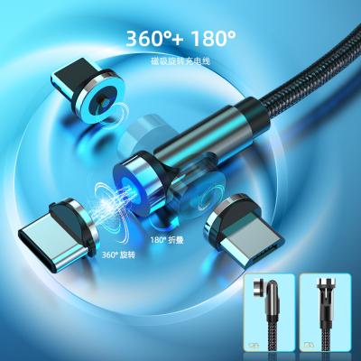 China Wholesale Video Game Player Lisen USB 3 in 1 Multi Data Cable USB Mobile Phone Charger Magnetic Fast Charging Cable 3 in One for sale