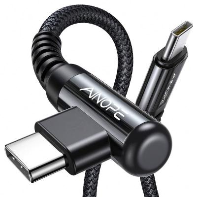 China MP3/MP4 Player 1M 2M New Durable Nylon Braided USB C Black Data Phone Android Cloth Fast Charging Data Type To Type C PD Charging USB Cable for sale