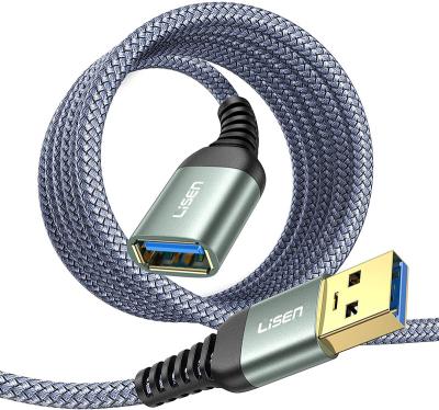 China Video Game Player Lisen USB 3.0 A Male To Female Cable 3.3FT/1meter Nylon Braid 5V 2A for sale