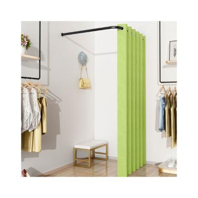 China Factory Wholesale Price Clothing Store Portable Black L Shaped Locker Shelf Gym Fitting Room for sale