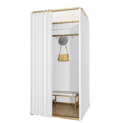 China New Arrival Clothing Store Furniture Locker Furniture Good Quality Luxury Gold Gym Square Rack Hangs Cloakroom for sale