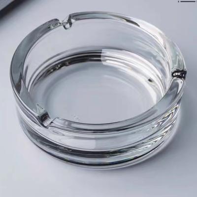 China FACTORY PRICE Custom Glass Ashtray Crystal Ashtray Luxury Logo Hotel Restaurant Use Glass Home Ashtray for sale