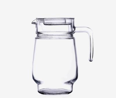 China Factory Wholesale Sustainable Supply High Quality Glass Heat Resistant Water Jug With Lid for sale