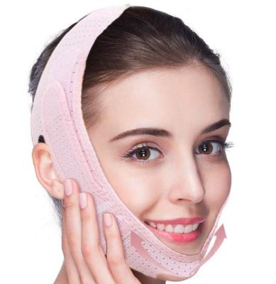 China Face Firming Facial Slimming Line Face Lifting Belt Face Shaper Chin Reducer Face Shaper Belt Band Double Face Mask V Strap V Strap for sale