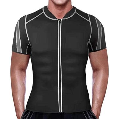 China Men Sweatshirt Anti Shrink Sauna Shirt With Short Sleeve Sports Suit Top For Muscle Building Fat Burning For Sauna Sweatshirt for sale