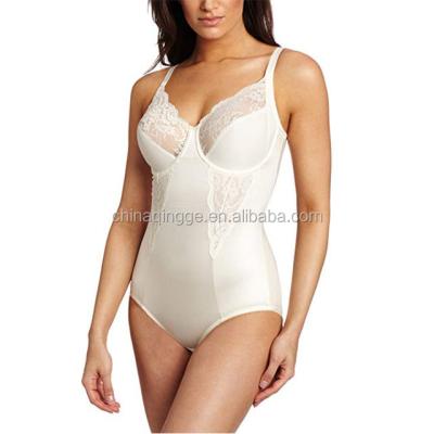 China Antibacterial High Quality Women's Shapewear Bodysuit Speaker With Lace for sale