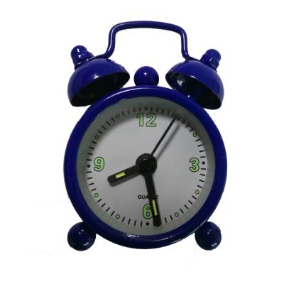 China Kids Two Bell Color Mini Metal Radio Hot Selling Custom Tabletop Alarm Clock for sale