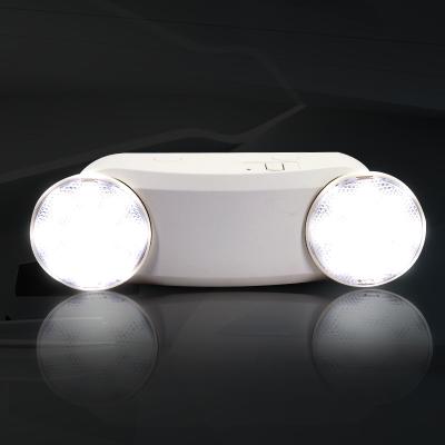 China High Quality Rechargeable Emergency Light 3Hours Duration With Radio Battery Pack Led Amber Emergency Twinspot Light For Hotel Indoor Home for sale