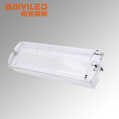 China Indoor Emergency Strobe Light Emergency Bulkhead Sign Exit Lamp 120V 240V 3.5W Power ODM Duration 3 Hours for sale