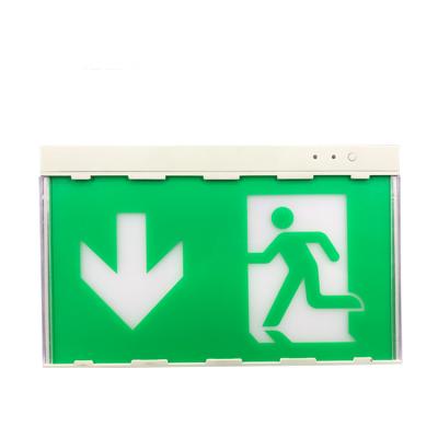 China Emergency Exit Box Design Ceiling Wall Side Hang Mounting Led Fire Emergency Exit Sign Led for sale