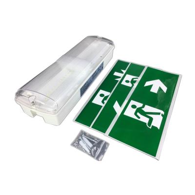 China 5W IP65 Material Emergency Lighting Emergency Lamp Duration 3Hours PC Material Outdoor Bulkhead Light for sale