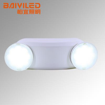 China High Brightness Emergency 3 Hours Working Rechargeable Led Twin Wall Mounted White Home Emergency Spot Light for sale