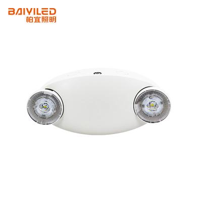 China Hot Sale LED Rechargeable Emergency Light Twin Color Spot Light Lithium Battery White/Black ABS Non-maintained for sale