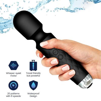 China Portable Rechargeable Waterproof Personal Massager Wand Massager Body Vibration Use Female Vibration Massager for sale