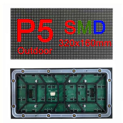 China Wholesales Advertising/Message Ready To Board Outdoor LED Display Module P5 LED Module 320x160mm P5 SMD2727 LED Panel In Stock for sale