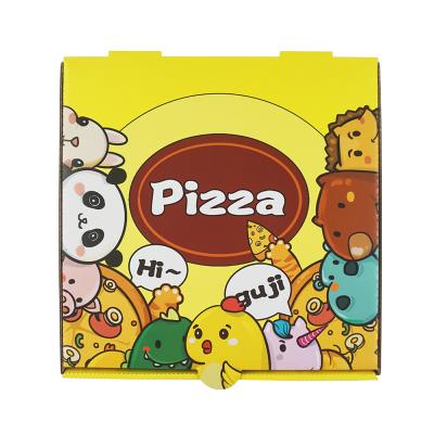 China Custom Recycled Materials Food Grade Clear Window Pizza Box Paper Packaging Corrugated Box for sale