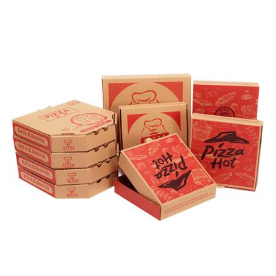 China High Quality Recycled Materials Custom Design Food Take Out Containers Corrugated Paper Pizza Packing Box for sale