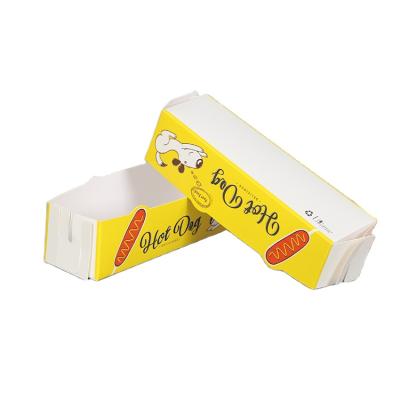 China Wholesale Catering Food Wrapping Paper Disposable Custom Hot Dog Recyclable To Go Closed Box Top for sale