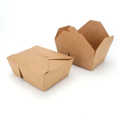 China Recyclable recycle custom printed kraft paper fast food boxRecycle paper lunch box for sale