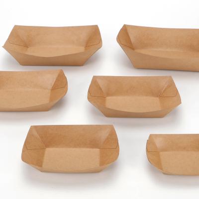 China Recyclable Paper Boxes Food Grade Food Box Packaging Customized Disposable Kraft Paper Food Packaging Box for sale