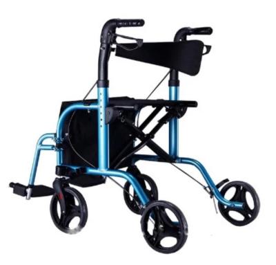 China Convenient Rollator Walker with Seat, Comfortable Handles and Thick Backrest, Folding Walker for Seniors for sale