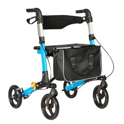 China Walker for rehabilitation four wheels chair folding wheelchair for older rollator 1002B for sale