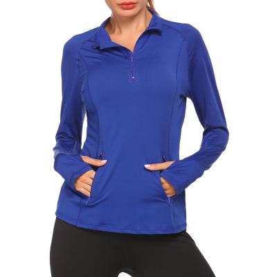 China Factory QUICK DRY Women's Full-zip Women's Yoga Jacket Long Sleeve Fitness Running Sports Jackets en venta