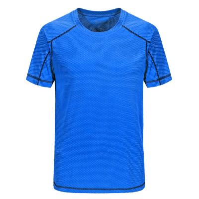 China Anti-Wrinkle Mens Short Sleeve Marathon T-Shirt Bulk Active Dry Running Running T-Shirts For Man for sale