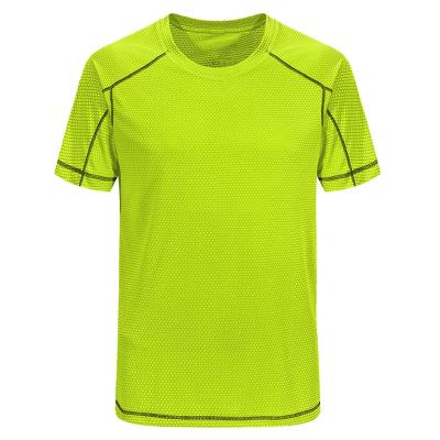 中国 High Quality Anti-Wrinkle Polyester Men's Running T-shirt Quick Dry Fitness Shirt Workout Exercise Clothes Full Gym Sport Shirt Lightweight 販売のため