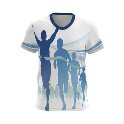 China Anti-wrinkle Factory Mens Sportswear Quick Dry Sublimation T-shirts 100% Vacuum Polyester for sale