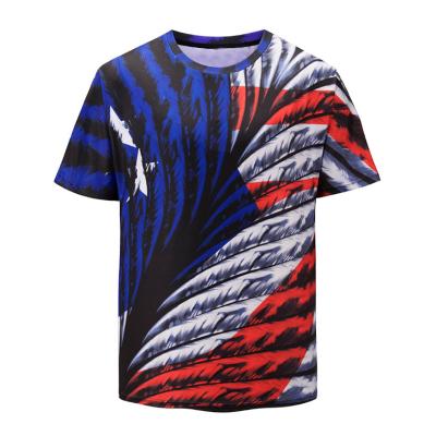 China 100% Polyester Anti-Wrinkle Design Your Own Full All Over Print Sport Running T Shirts Custom Sublimation T-Shirts en venta