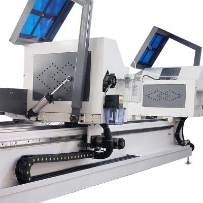 China Cutting of various minimalist glass door profiles CNC Double Head Cutting Saw Machine 45 90 Degrees Aluminum Profile Doors And Windows Automatic Machine Tool Equipment for sale