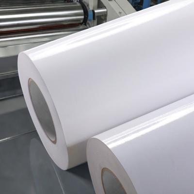 中国 80g Coated Paper Label Material with Universal Hot Melt Adhesive and White Glassine Paper 販売のため