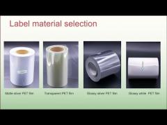 The application of durable label materials Self Adhesive Printing Labels Paper Matte Silver PET
