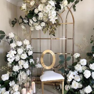 China Silk Flower Arranging Aisle Arch Decor Fake Flower Row Aisle Artificial Flower Table Silk Wedding Runner For Wedding Decor for sale