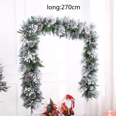 China 2.7m Christmas Candy Cane Pine Needle Home Decorator Super Electrostatic Flocking Decorative Decoration for sale