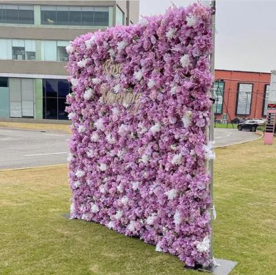 China Wedding GIGA 4*8FT Handmade Fabric Flowers Wall Outdoor FOR Weeding Decoration Flower Wall for sale