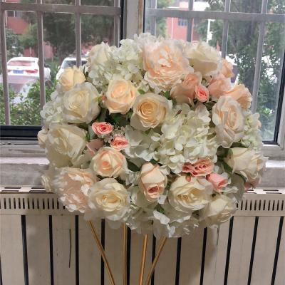 China Wedding Artificial Garland Decoration Ball Flowers Bouquet Centerpiece GIGA Flower Runner Wedding Planner Stand for sale