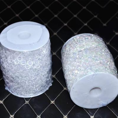 China Wedding Acrylic Crystal Road Beads Chain Octagonal Curtain KTV Bar Decoration Wedding Props Supplies Layout for sale