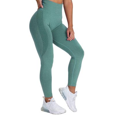 China Push Up Fitness Breathable Gaiters For Gym Solid Elastic Women Legging Waist Workout Top Slim Pants for sale